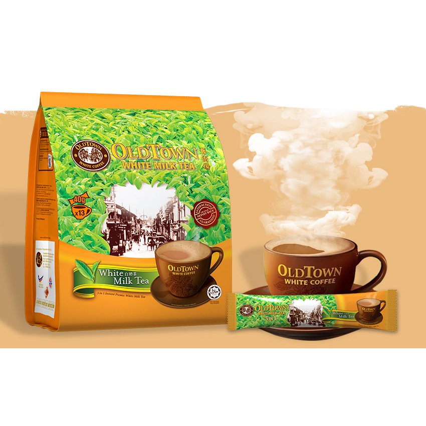 OldTown White Milk Tea กาแฟ OLD TOWN สูตร White Milk Tea ชาขาว 40g 13 ซอง