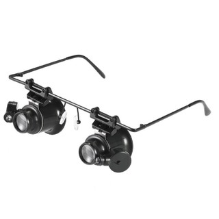 แว่นขยายแฟชั่น แว่นขยาย 20 เท่ามีไฟแอลอีดี แว่นซ่อมนาฬิกา 20x with Led