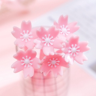 ปากกาเจลดอกซากุระชมพู(เจลดำ)เขียนลื่นน่ารัก ของขวัญดอกไม้
