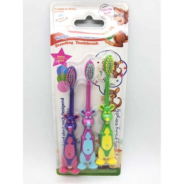 Kentoyshop แปรงสีฟันเด็ก แพ็ค 3 ชิ้น Kangaroo kids