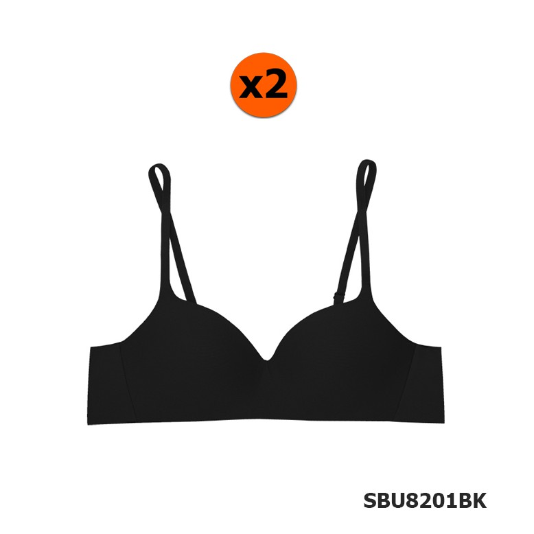 [Set 2 ชิ้น] Sabina เสื้อชั้นใน Seamless Fit (ไม่มีโครง) รุ่น Pretty Republic รหัส SBU8201BK+SBU8201