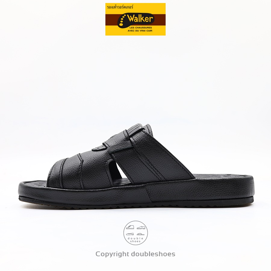 Walker รองเท้าแตะหนังแท้ รองเท้าสุขภาพ รุ่น M1320 (สีดำ) ไซส์ 40-46 - รูปที่ 5