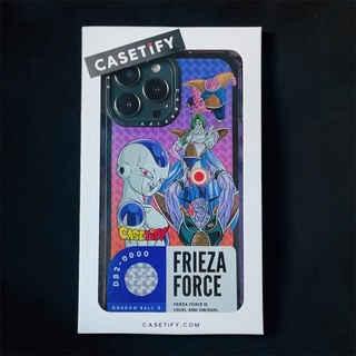 Casetify X เคสโทรศัพท์มือถือนิ่ม แบบใส ลายดราก้อนบอล Z FRIEZA FORCE สีม่วง สําหรับ IPhone 13 Pro MAX Mini 12 Pro MAX Mini 11 Pro MAX XS MAX XR X SE 7 8 Plus