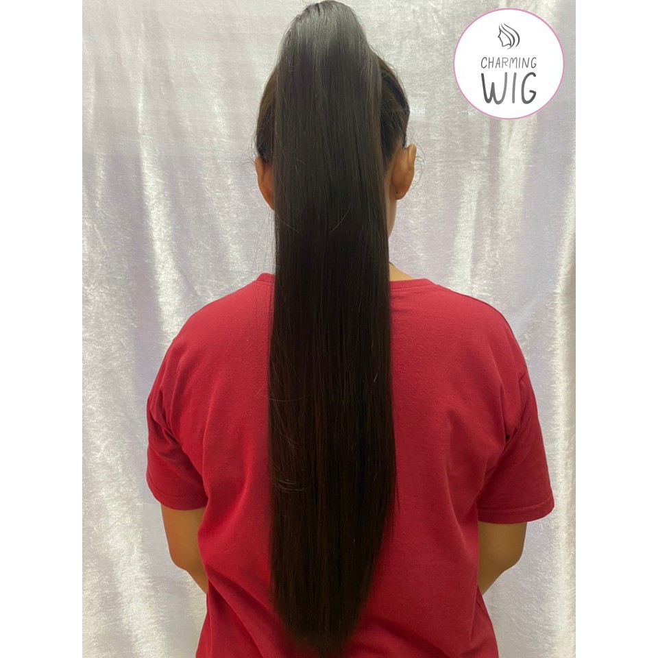 หางม้าแบบหนีบ ผมตรง ยาว 60 cm ไหมเกรดพรีเมียม (CC008)