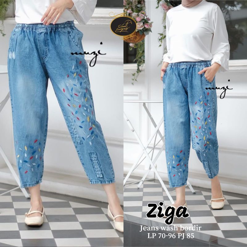 กางเกงยีนส์ปัก Ziga pant