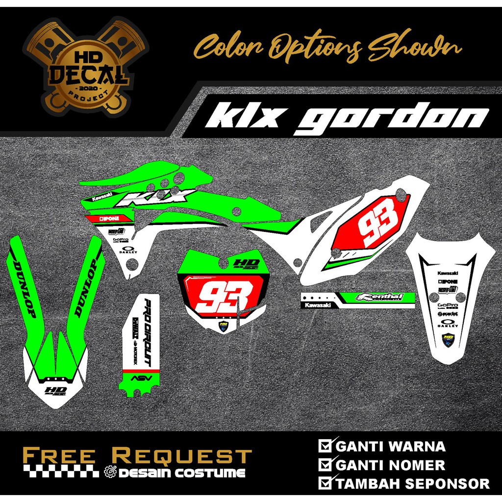 Klx decal gordon decal gordon klx ออกแบบเอง