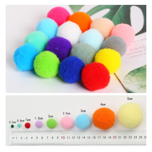ปอมปอม สีพื้น/สีพาสเทล ปอมปอมตกแต่ง ขนาด 1.5/2.5 cm. ปลอกคอน้องหมา ปลอกคอแมว พร้อมส่ง มีเก็บปลายทาง - รูปที่ 2