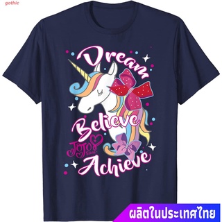 เสื้อยืดแขนสั้น JoJo Siwa Dream Believe Achieve Unicorn Graphic T-Shirt Popular T-shirts