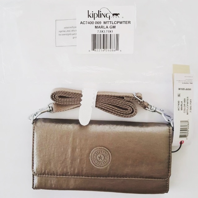 Kipling: MARLA GM - Convertible Wallet metallic pewter