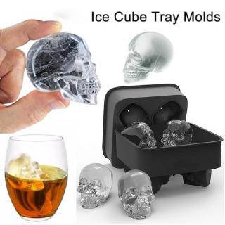 Skull Shape 3D Ice Cube Mold Cool Whiskey Wine Maker