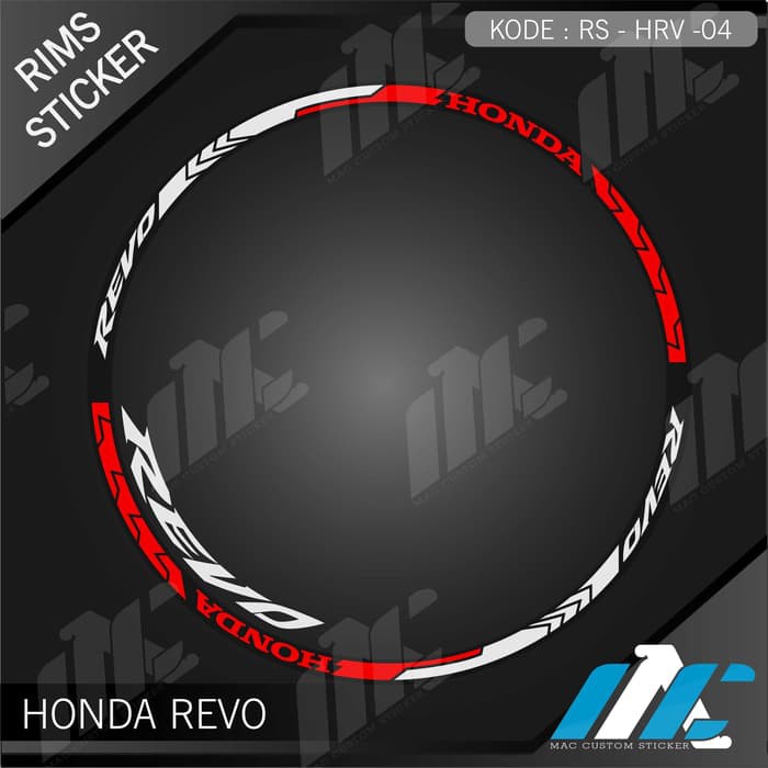 HRV 04 - HONDA REVO RIM LIST - สติ๊กเกอร์ HONDA REVO RIM
