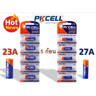 5 ก้อน PKCELL ถ่าน 23A 27A 12V อัลคาไลน์แห้งแบตเตอรี่12โวลต์แบตเตอรี่สำหรับการควบคุมระยะไกล