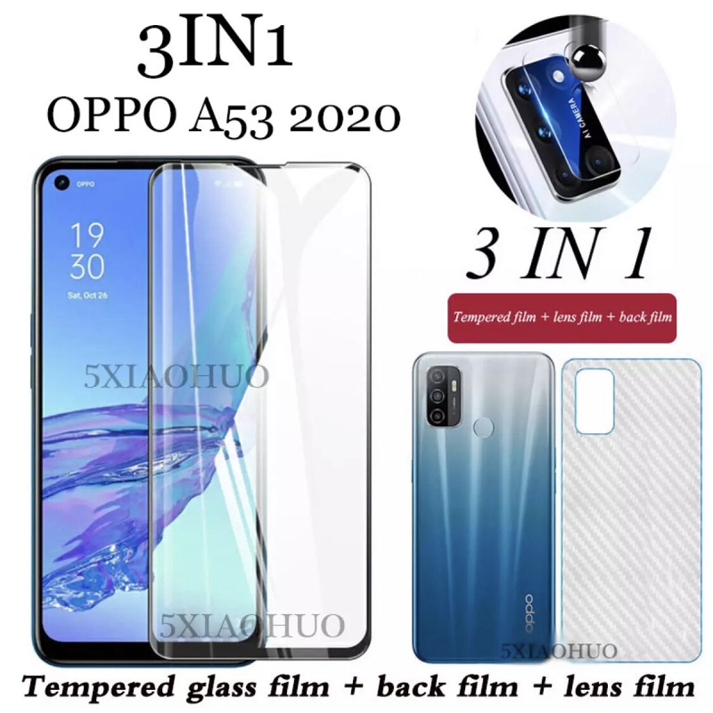 ส่งจากไทย ฟิล์มเลนส์กล้อง ฟิล์มกระจกเต็มจอ ฟิล์มหลัง 3in1 OPPO A53 A95 A74 A15 A16 A93 A54 A94 A31 A92 Reno4 Reno6 6Z