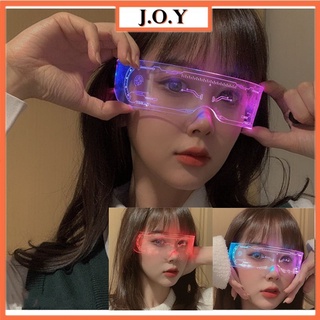 J.o.y แว่นตาเรืองแสง LED อเนกประสงค์ สําหรับปาร์ตี้คริสต์มาส บาร์ เทศกาล เทคนิค #005