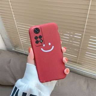 New เคสโทรศัพท์ Xiaomi Redmi Note 11 4G 11s Note11 Pro 5G Global Version Fashion TPU Matte Smiley Ultra Thin Soft Case Lens Protection Cover เคส Note11Pro