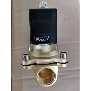 โซลินอยด์วาล์ว ทองเหลือง4หุน 1/2นิ้ว AC220V แบบปกติปิด จ่ายไฟเปิด ( NC )