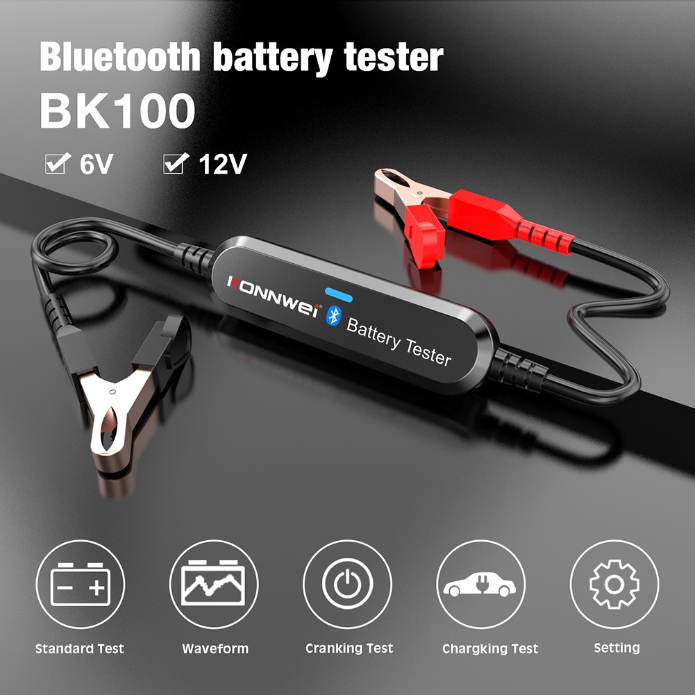 BK100 Car Battery Tester Bluetooth-compatible 100-2000CCA Battery ...