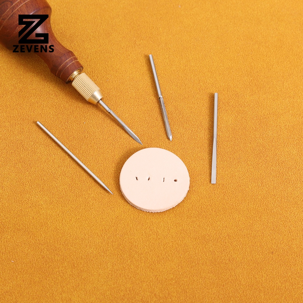 มัลติฟังก์ชั่น Awl Rosewood Handle เปลี่ยนเครื่องมือหนัง DIY ทําด้วยมือ