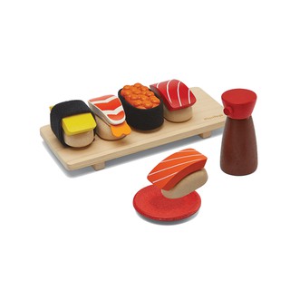 ของเล่นไม้ PlanToys ของเล่นอาหารญี่ปุ่น ชุดซูชิ เครื่องครัว แปลนทอยส์ SUSHI SET (2ปี+)