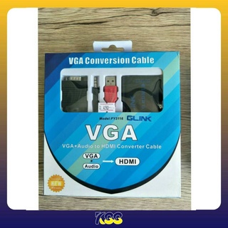 VGA CONVERSION CABLE สายแปลง VGA+AUDIO TO HDMI รุ่น FY3116   ถ้าคุณต้องการต่อเพิ่มจอภาพของ PC หรือ Notebook จากพอร์ท VGA