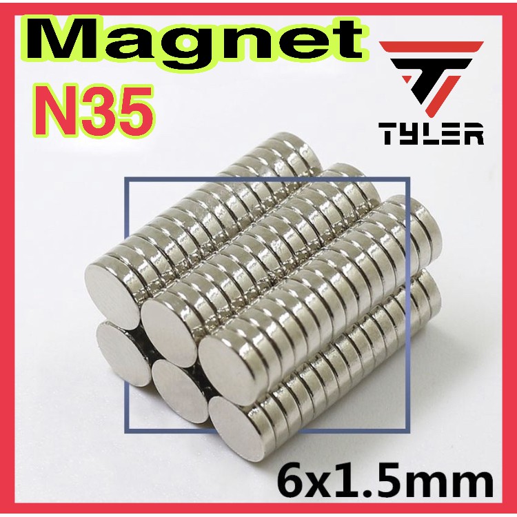 100 PCS/50P/25CS 6 x 1.5 มม.จํานวนมากขนาดเล็กรอบแผ่นแม่เหล็กที่มีประสิทธิภาพ Craft NdFeB แม่เหล็ก N3
