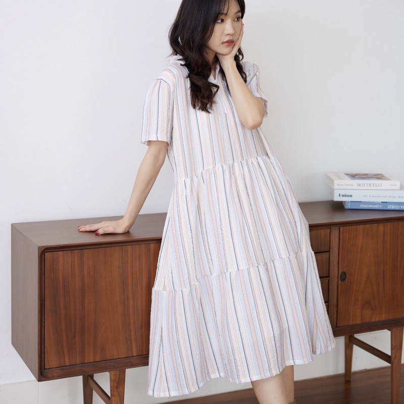 Cheshire dress - Strips - wholly.bkk - ThaiPick