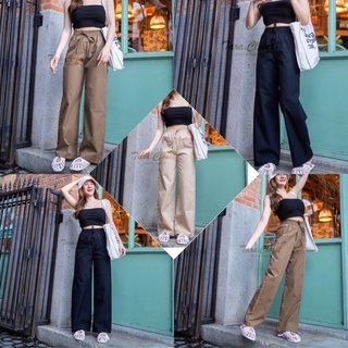 BA030 TARA Long pants กางเกงขากระบอก ทรงคลาสสิค ผ้าไมโคร ผ้าดี ใส่สบาย ไม่ร้อน