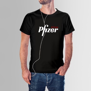 เสื้อยืดคอกลม pfizer moderna วัคซีน vaccine covid โควิด สีขาว สีดำ