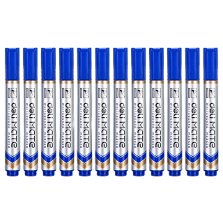 Deli U00330 Dry Erase Marker ปากกาไวท์บอร์ดปลอดสารพิษ ไม่มีกลิ่นฉุน แพ็ค 12 แท่ง หมึกน้ำเงิน เครื่องเขียน ปากกาไวท์บอร์ด ไวท์บอร์ด