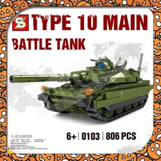 บล็อกตัวต่อ SY0103 รถถัง TYPE 10 MAIN BATTLE รถถัง รถทหาร ทหาร ของเล่น เสริมพัฒนาการ สำหรับเด็ก Lego จีน เลโก้จีน