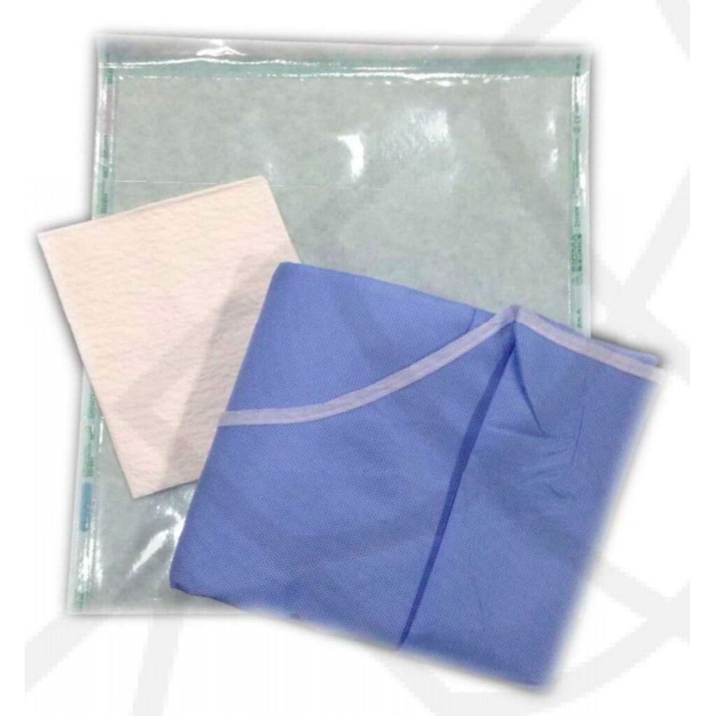 เสื้อกาวน์ผ่าตัดปลอดเชื้อ Surgical Gown SMMMS+ Reinforce สีน้ำเงิน ฟ้า ราคา ถูกที่สุด ดีลบีเคเค แกลเลอรีภาพที่ 4