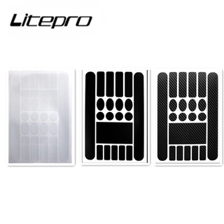 Litepro สติกเกอร์ฟิล์ม ป้องกันรอยขีดข่วน สําหรับติดตะเกียบหน้ารถจักรยานเสือภูเขา