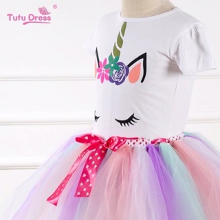 เสื้อยูนิคอน เสื้อยืดเด็ก unicorn ผ้านิ่ม ใส่คู่กระโปรงtutu