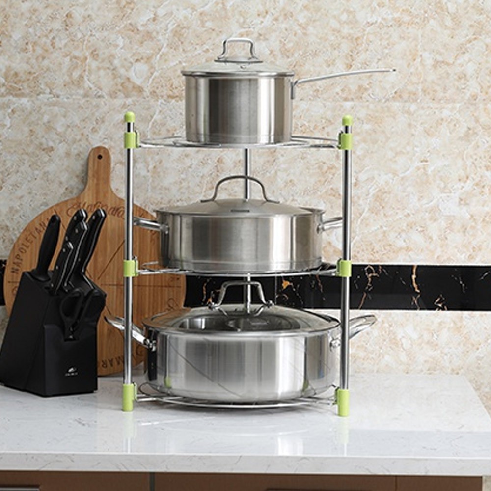 [FAST DELIVERY] Stainless Steel Multi-layer Kitchen Storage Rack Pot ...