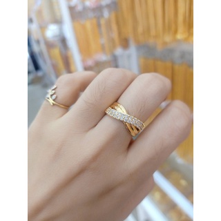 #แหวนทองไมครอนหัวเพชรคละแบบสวยทุกแบบ
