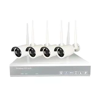 ชุดกล้องวงจรปิดไร้สาย 4ตัว 4 CH Full HD 1080P CCTV WiFi/Wireless Kit 2MP 5G WiFi KIT แถมฟรี อุปกรณ์ติดตั้งครบชุด