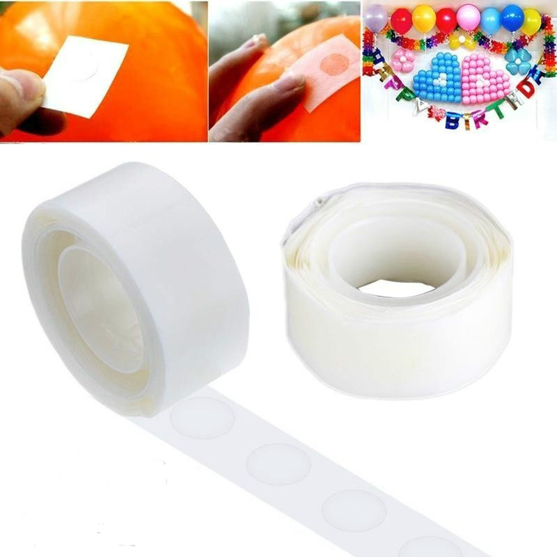 100 ชิ้นบอลลูน Dispensing Point Super Sticky สองด้านยางกาวบอลลูนอุปกรณ์เสริมงานแต่งงานวันเกิดตกแต่ง