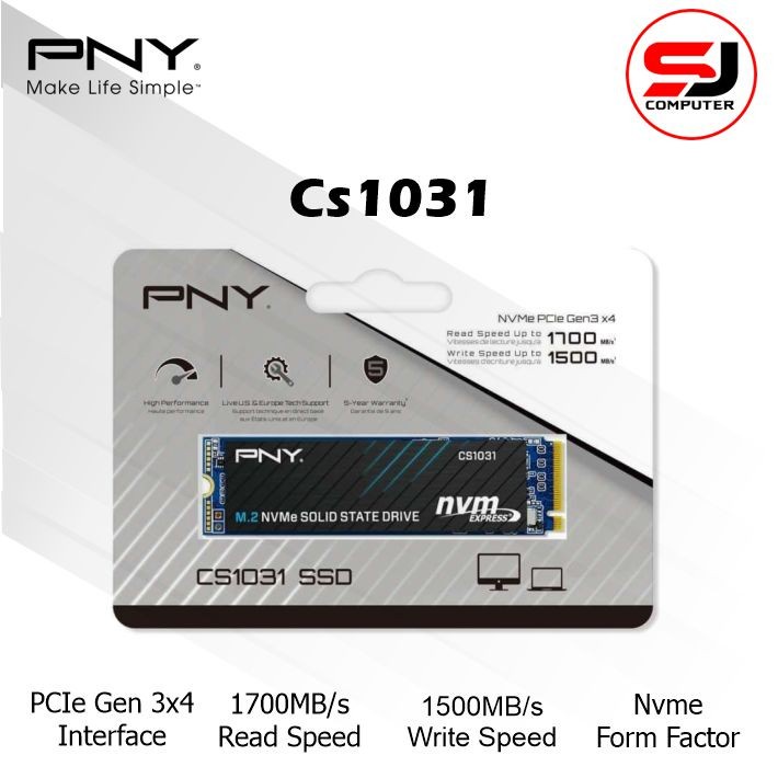 PNY SSD NVME 256GB Gen 3x4 M.2 2280