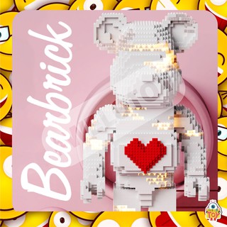 ตัวต่อ Bearbrick ขนาดใหญ่ (สูง 70 CM) GG101 แบร์บริคตรงกลางมีหัวใจ จำนวน 3,096 ชิ้น