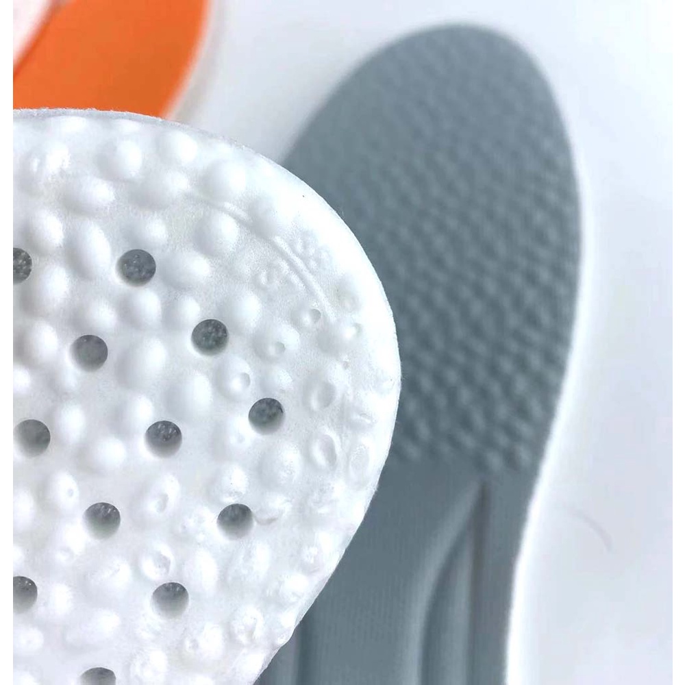 แผ่นเสริมรองเท้า ลดการปวดเมื่อยล้า เม็ดบูสต์ นุ่ม เด้ง ระงับกลิ่น Orthopedic Shock Absorption Boost Insoles Breathable