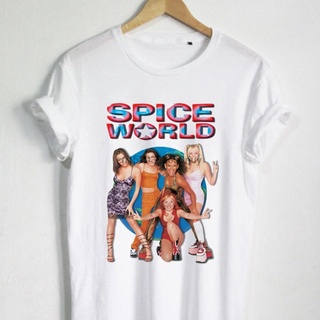 [S-5XL] เสื้อยืด พิมพ์ลายโลโก้ Spice World Tour สไตล์คลาสสิก สําหรับผู้ชาย BG32