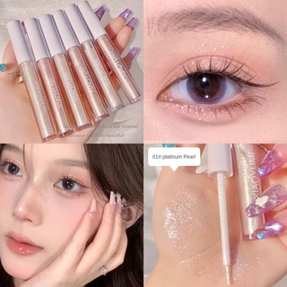 HOWWO Eye Primer ใหม่ อายแชโดว์ เนื้อลิขวิด โพลาไรซ์ ไฮไลท์ ประกายเพชร ขาวดํา สําหรับแต่งหน้า