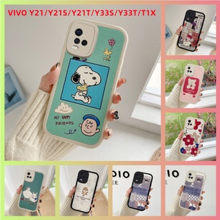 เคส Vivo Y21 Y21T Y33S Y33T Y21S T1X เคสโทรศัพท์ซิลิโคนกันกระแทก สนูปปี้. ลายน่ารัก KLQ