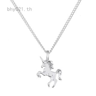 bhy021 เครื่องประดับสร้อยคอโซ่สีเงิน / ทอง unicorns