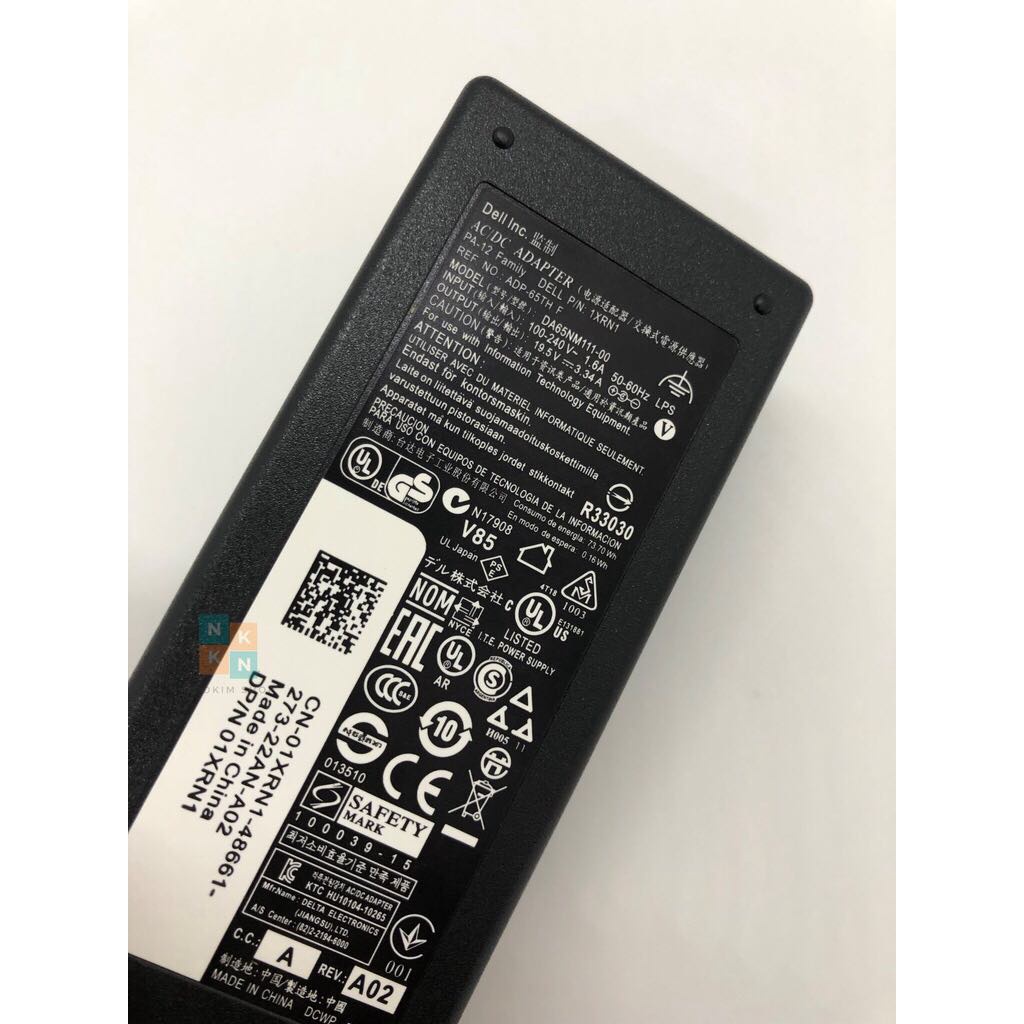 Dell ไฟ 65W 19.5v 3.34a หัวขนาด 7.4 * 5.0 mm สายชาร์จ อะแดปเตอร์ ชาร์จไฟ โน๊ตบุ๊ค เดล Notebook Adapter Charger