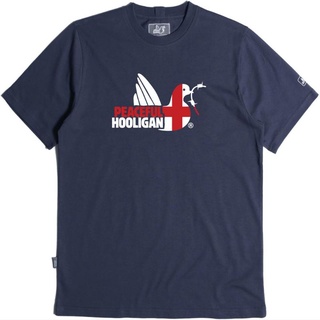 เสื้อยืด พิมพ์ลายนกฮูลิกาน ENGLAND DOVE สีฟ้ากรมท่า