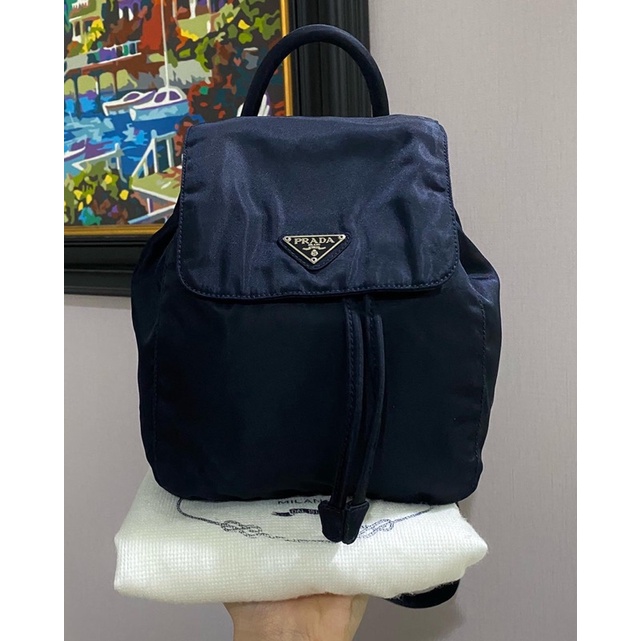 prada nylon mini vintage backpack ของแท้ เป้ พราด้า ปราด้า กระเป๋ามือสอง แบรนด์เนม