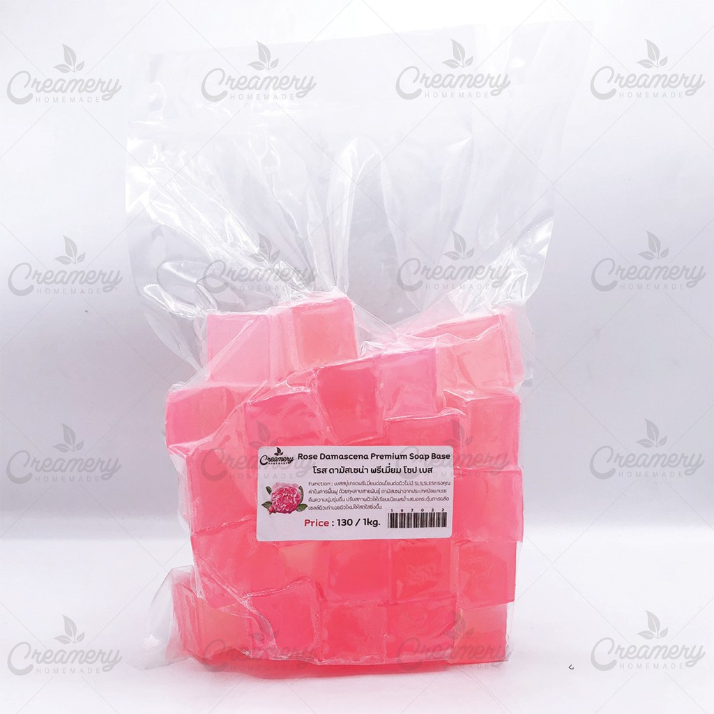 Rose Damascena Premium Soap Base |โรส ดามัสเซน่า พรีเมียม โซป เบส เบสสบู่กุหลาบจากบัลแกเรีย |ขนาด 1 Kg. | 130฿