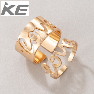 fashion ring letter love simple geometric 2-piece ring for girls for women low price