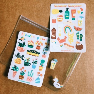 สติ๊กเกอร์ไดคัทใส ลายหน้ารอน Summer Stickers!